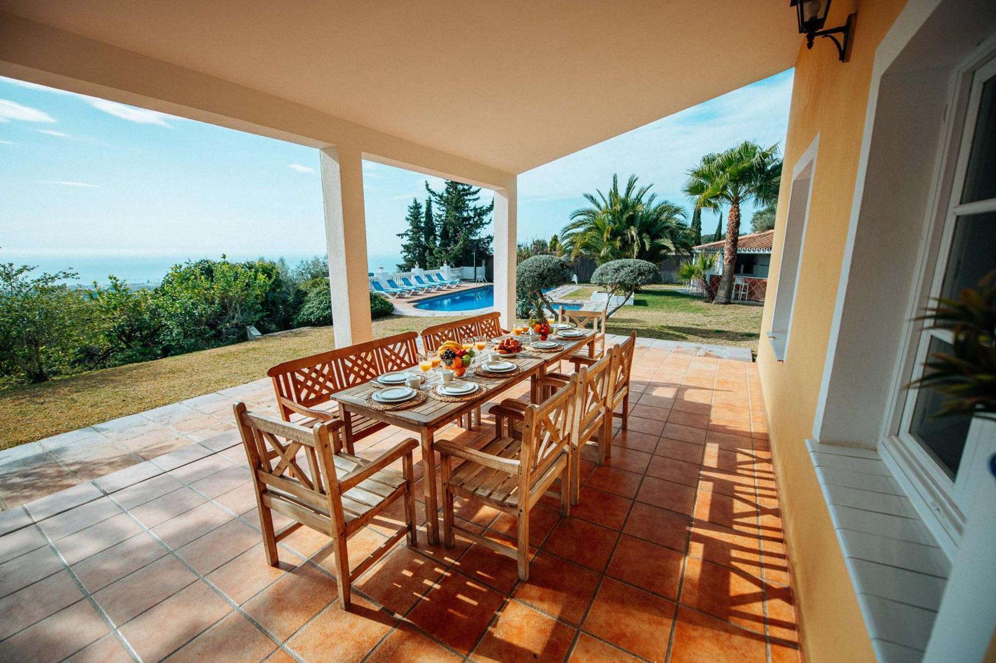 Gran Villa Con Vistas Al Mar Y Piscina Privada Málaga Dış mekan fotoğraf